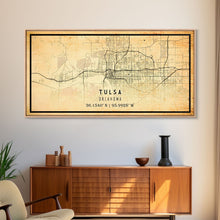 Load image into Gallery viewer, Tulsa Map Art - Oklahoma - Custom Tulsa City Streets Map Print -  University of Tulsa - Home Office Decor Tulsa Map Decor Oklahoma Wall Art
