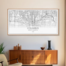 Cargar imagen en el visor de la galería, Columbus Street Map, Ohio Map, Map Print, Modern Art, Wall Art, Canvas Art, Cute Room Décor Aesthetic, Gift For Wife, Patriotic Décor
