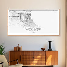 Load image into Gallery viewer, Corpus Christi Street Map, Texas Map, Map Print, Minimalist Art, Wall Art, Canvas Art, Homeschool Gifts, College Dorm Décor, Tiny Home Décor
