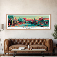 Carregar imagem no visualizador da galeria, Albuquerque New Mexico Panoramic Travel Poster Canvas Print
