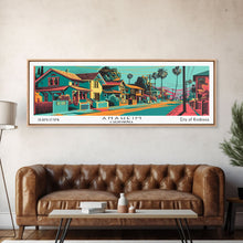Carregar imagem no visualizador da galeria, Anaheim California Panoramic Travel Poster Canvas Print
