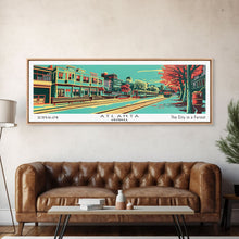 Carregar imagem no visualizador da galeria, Atlanta Georgia Panoramic Travel Poster Canvas Print
