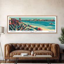 Load image into Gallery viewer, Corpus Christi Texas Panoramic Travel Poster Canvas Print
