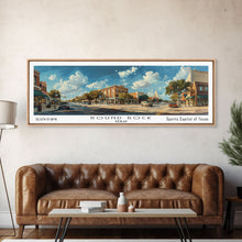 Carregar imagem no visualizador da galeria, Round Rock Texas Panoramic Print, Elegant Framed Canvas Print, Travel Poster Art, Living Room Decor, Home Wall Art
