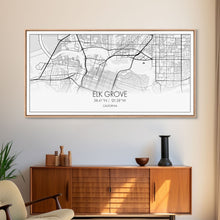 Load image into Gallery viewer, Elk Grove Street Map, California Map, Map Art, Minimalist Art, Wall Art, Canvas Art, Trendy Décor, Gift For Friend, Couple Wall Décor
