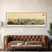 Carregar imagem no visualizador da galeria, Alcalį Spain Travel Art, City Art, Framed Canvas Print or Metal Wall Art, Europe Travel Poster, Panoramic Wall Art, Extra Wide Wall Art
