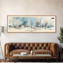 Load image into Gallery viewer, Barnaul Russia Wall Art, Panoramic Travel Poster, Panoramic Framed Canvas Print, City Wall Art, Wall Hanging Home Decor, Travel Art
