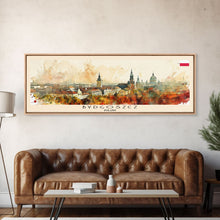 Carregar imagem no visualizador da galeria, Bydgoszcz Poland Travel Art, City Art, Framed Canvas Print or Metal Wall Art, Europe Travel Poster, Panoramic Wall Art, Extra Wide Wall Art
