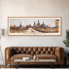 Cargar imagen en el visor de la galería, Cherepovets Russia Travel Print Wall Art, Panoramic City Art, Travel Art, Wall Decor, Vacation Gift, Framed Canvas Print Or Metal Art
