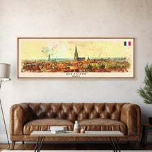 Load image into Gallery viewer, Dijon France Travel Art, City Art, Framed Canvas Print or Metal Wall Art, Europe Travel Poster, Panoramic Wall Art, Extra Wide Wall Art
