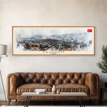 Load image into Gallery viewer, Erzurum Turkey Travel Print Wall Art, Panoramic City Art, Travel Art, Wall Decor, Vacation Gift, Framed Canvas Print Or Metal Art
