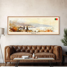 Carregar imagem no visualizador da galeria, Funchal Portugal Travel Print Wall Art, Panoramic City Art, Travel Art, Wall Decor, Vacation Gift, Framed Canvas Print Or Metal Art
