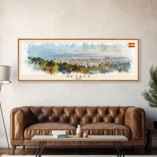 Load image into Gallery viewer, Getafe Spain Panoramic Travel Poster, Framed Canvas Print or Metal Wall Art, Travel Art, Home Decor, Panoramic Painting, Midcentury Art
