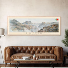 Load image into Gallery viewer, Rio Tinto Panoramic Travel Poster, Framed Canvas Print or Metal Wall Art, Travel Art, Home Decor, Panoramic Painting, Midcentury Art
