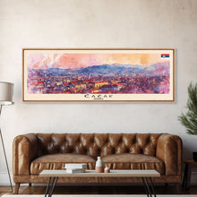 Carregar imagem no visualizador da galeria, Čačak Serbia Wall Art, Panoramic Travel Poster, Panoramic Framed Canvas Print, City Wall Art, Wall Hanging Home Decor, Travel Art
