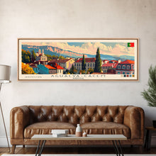 Carregar imagem no visualizador da galeria, Agualva Portugal Wall Art, Panoramic Travel Poster, Panoramic Framed Canvas Print, City Wall Art, Wall Hanging Home Decor, Travel Art

