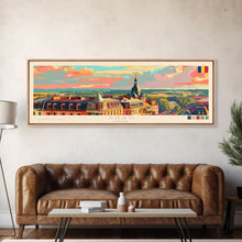 Carregar imagem no visualizador da galeria, Arad Romania Travel Art, City Art, Framed Canvas Print or Metal Wall Art, Europe Travel Poster, Panoramic Wall Art, Extra Wide Wall Art

