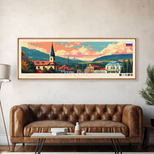 Load image into Gallery viewer, Bratsk Russia Travel Print Wall Art, Panoramic City Art, Travel Art, Wall Decor, Vacation Gift, Framed Canvas Print Or Metal Art
