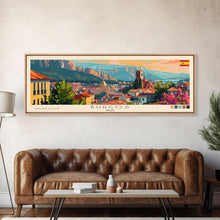 Carregar imagem no visualizador da galeria, Burgos Spain Wall Art, Panoramic Travel Poster, Panoramic Framed Canvas Print, City Wall Art, Wall Hanging Home Decor, Travel Art
