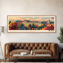 Carregar imagem no visualizador da galeria, Cambridge United Kingdom Travel Print Wall Art, Panoramic City Art, Travel Art, Wall Decor, Vacation Gift, Framed Canvas Print Or Metal Art
