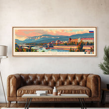 Cargar imagen en el visor de la galería, Cheboksary Russia Travel Art, City Art, Framed Canvas Print or Metal Wall Art, Europe Travel Poster, Panoramic Wall Art, Extra Wide Wall Art
