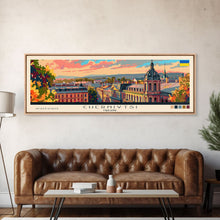 Cargar imagen en el visor de la galería, Chernihiv Ukraine Panoramic Travel Poster, Framed Canvas Print or Metal Wall Art, Travel Art, Home Decor, Panoramic Painting, Midcentury Art
