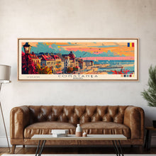 Cargar imagen en el visor de la galería, Constana Romania Wall Art, Panoramic Travel Poster, Panoramic Framed Canvas Print, City Wall Art, Wall Hanging Home Decor, Travel Art
