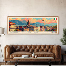 Carregar imagem no visualizador da galeria, Genoa Italy Travel Art, City Art, Framed Canvas Print or Metal Wall Art, Europe Travel Poster, Panoramic Wall Art, Extra Wide Wall Art
