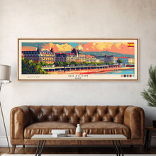 Carregar imagem no visualizador da galeria, Gijón Spain Travel Print Wall Art, Panoramic City Art, Travel Art, Wall Decor, Vacation Gift, Framed Canvas Print Or Metal Art
