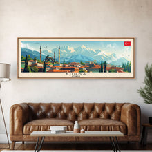 Carregar imagem no visualizador da galeria, Bursa Turkey Travel Print Wall Art, Panoramic City Art, Travel Art, Wall Decor, Vacation Gift, Framed Canvas Print Or Metal Art
