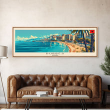 Load image into Gallery viewer, Durres Albania Travel Print Wall Art, Panoramic City Art, Travel Art, Wall Decor, Vacation Gift, Framed Canvas Print Or Metal Art
