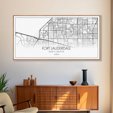 Load image into Gallery viewer, Fort Lauderdale Map, Florida Map, Map Art, Minimalist Art, Wall Art, Canvas Art, Gift For Newlyweds, Boys Room, Billiard Room Décor, Prints
