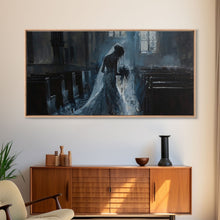 Load image into Gallery viewer, The Ghostly Pride, Framed Canvas Print, Dark Academia Oil Painting, Victorian Style Halloween Art
