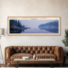 Cargar imagen en el visor de la galería, Contwoyto Lake Framed Canvas Print, Lake House Decor, Panoramic Wide Art, Travel Poster, Rustic Lake Painting, Home Decor
