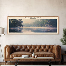 Carregar imagem no visualizador da galeria, False River Louisiana Framed Canvas Print, Lake House Decor, Panoramic Wall Art, Travel Poster, Rustic Lake Painting, Home Decor
