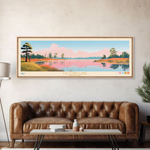 Cargar imagen en el visor de la galería, Fellows Lake Missouri Framed Canvas Print, Panoramic Wall Art, Midcentury Modern, Pop Art, Bedroom Decor, Travel Poster, Artistic Decor, Nature Painting
