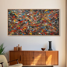 Cargar imagen en el visor de la galería, Cool Wall Art, Abstract Canvas Print, Modern Wall Decor, Jackson Pollock Style Wall Art, Abstract Decor, Abstract Expressionism
