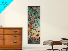 Load image into Gallery viewer, Framed Canvas Monarch Butterfly Painting, Vertical Framed Wall Art, Natured Art Print for Living Room, Housewarming Gift, Butterfly Art
