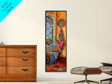 Load image into Gallery viewer, Framed and Printed Canvas Art of Mexican Hacienda, Still Life Botanical Wall Art, Tall Narrow Wall Art for Living Room, Entryway Wall Decor
