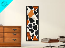 Carregar imagem no visualizador da galeria, Abstract Stone Pattern in Neutral Tones - Framed Canvas Print, Midcentury Modern Art, Skinny Art, Tall Art, Living Room Wall Decor, Minimalist Art
