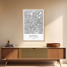 Load image into Gallery viewer, Bangkok Street Map, Thailand Map, City Wall Art, Asia Travel Art, Reception Décor, Modern Art, Wall Art, Canvas Print, Canvas Wall Art
