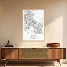 Load image into Gallery viewer, Irvine Street Map, California Map, City Map Art, Minimalist Art, Wall Art, Canvas Print, Travel Wall Print, Gift For Her, Home Office Art
