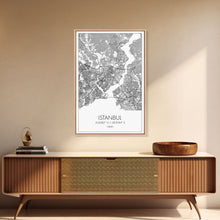 Cargar imagen en el visor de la galería, Istanbul Street Map, Turkey Map, City Map Art, Minimalist Art, Wall Art, Canvas Print, Travel Wall Art, Master Bedroom Décor, Gift For Her
