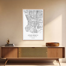 Load image into Gallery viewer, Long Beach Street Map, California Map, City Map Art, Modern Art, Wall Art, Canvas Print, Adventure Wall Art, Home Office Art, Gift For Him

