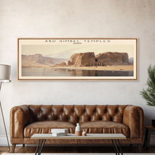 Carregar imagem no visualizador da galeria, Abu Simbel Temples Egypt Travel Poster Print, Framed Canvas Print, Egypt Travel Art, Wood Framed Art, Wall Hanging, Home Decor
