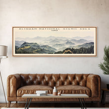 Carregar imagem no visualizador da galeria, Alishan National Scenic Area Travel Poster Print, Framed Canvas Print, Taiwan Travel Art, Wood Framed Art, Wall Hanging, Home Decor
