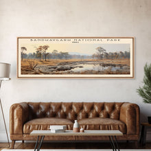 Load image into Gallery viewer, Bandhavgarh National Park Framed Canvas Print Travel Poster | Wall Art | Home Decor | Gift For Travel Lover | Wall Hanging | Original Art
