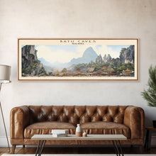 Load image into Gallery viewer, Batu Caves Travel Print Wall Art, Travel Poster Print, Retro Style COUNTRY Home Decor, Wall Hanging, Travel Gift Idea, Unique Metal Art

