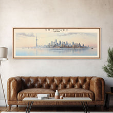 Load image into Gallery viewer, CN Tower Framed Canvas Print Travel Poster | Wall Art | Home Decor | Gift For Travel Lover | Wall Hanging | Original Art
