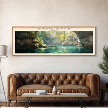 Cargar imagen en el visor de la galería, Cenote Suytun Travel Poster Print, Framed Canvas Wall Art, Metal Wall Art, COUNTRY art, Gift For Him, Travel Wall Art, Travel Lover Gift
